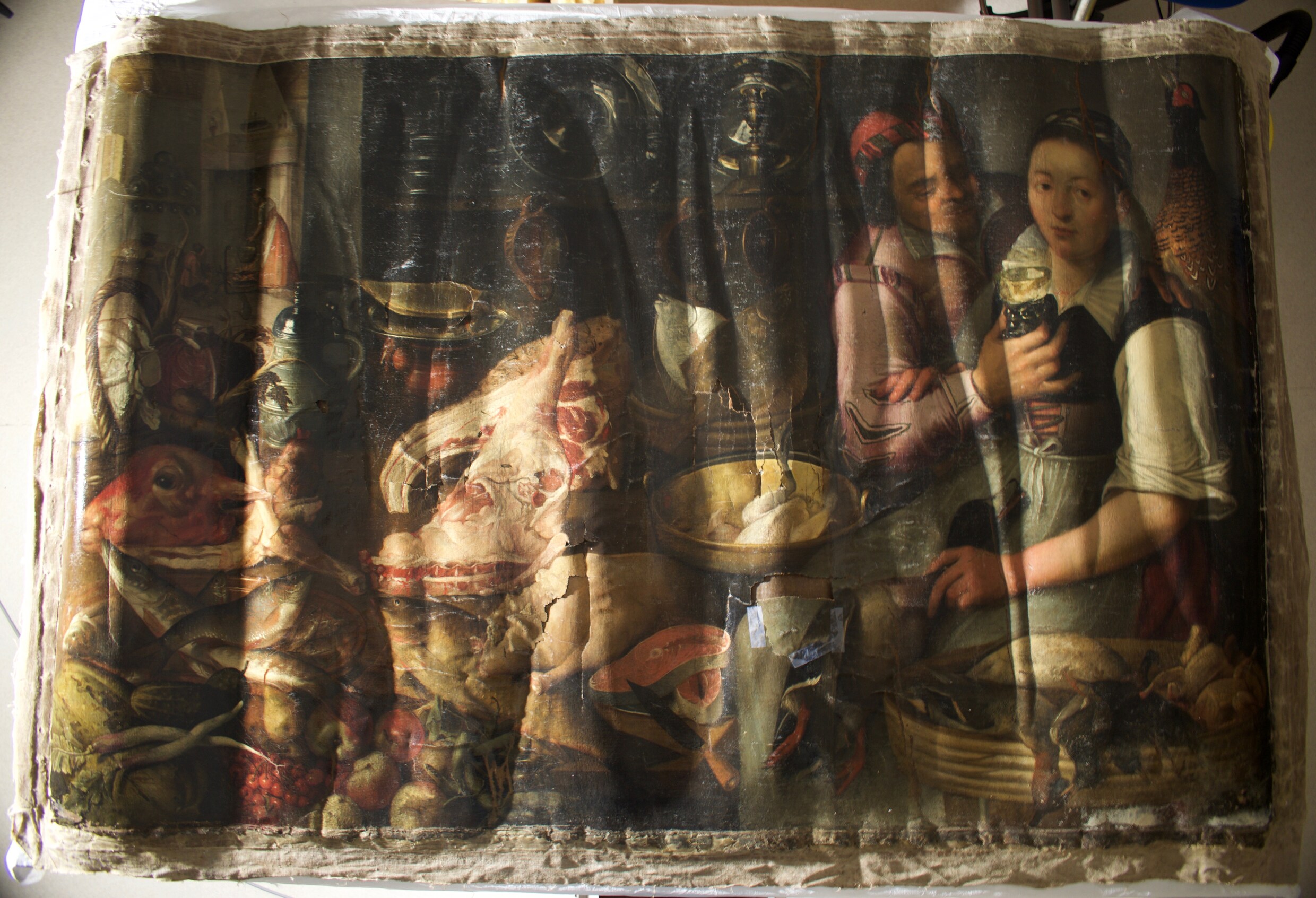 'Keukenstuk' van Floris van Schooten. Het doek verdween in 2005 uit het Westfries Museum en dook tien jaar later op in Oekraïne.