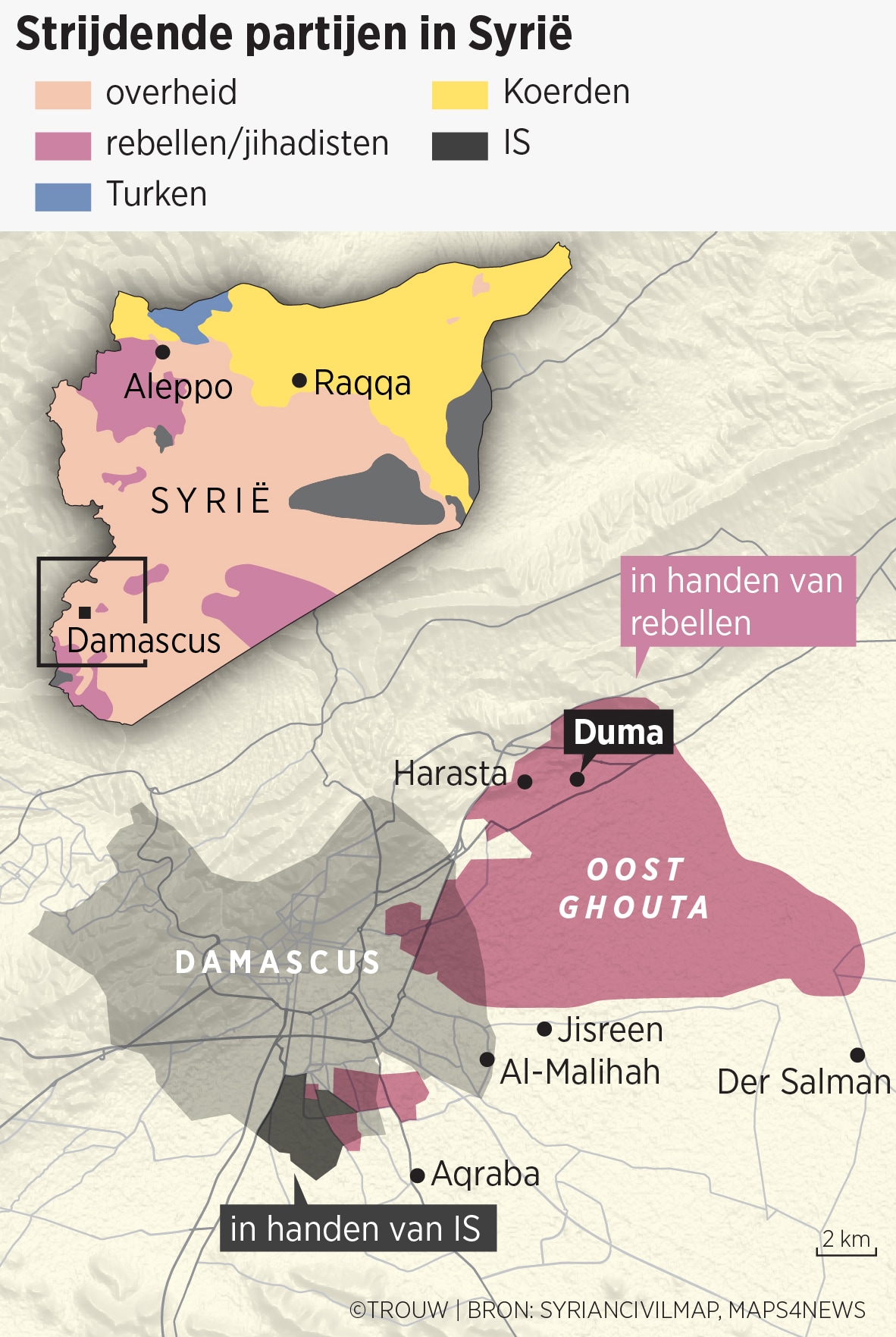 Bij Damascus sterven mensen van de honger | Trouw