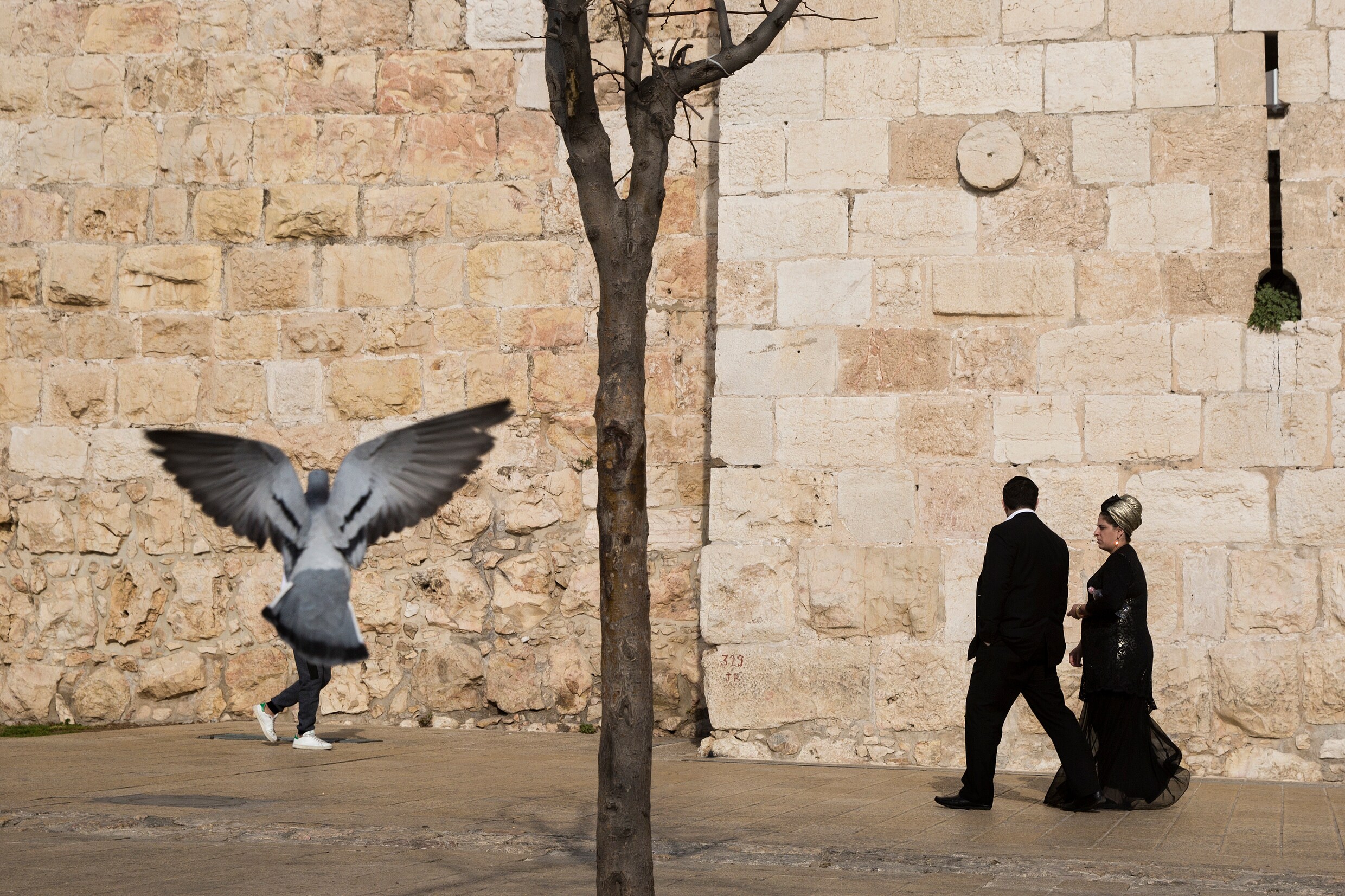De historische stadsmuur van Jeruzalem.