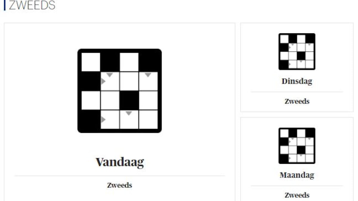 Trouw heeft een nieuwe puzzelpagina: dit is wat er is veranderd | Trouw