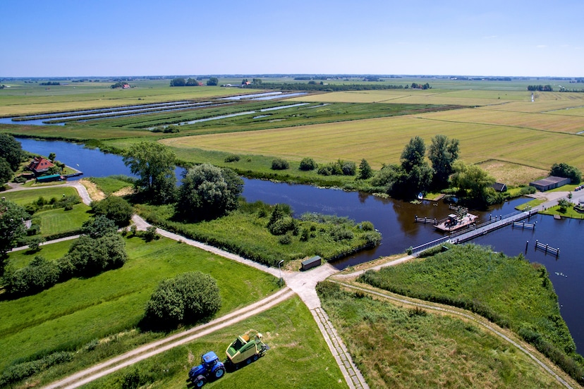 Veenweidegebieden bij Goëngahuizen.