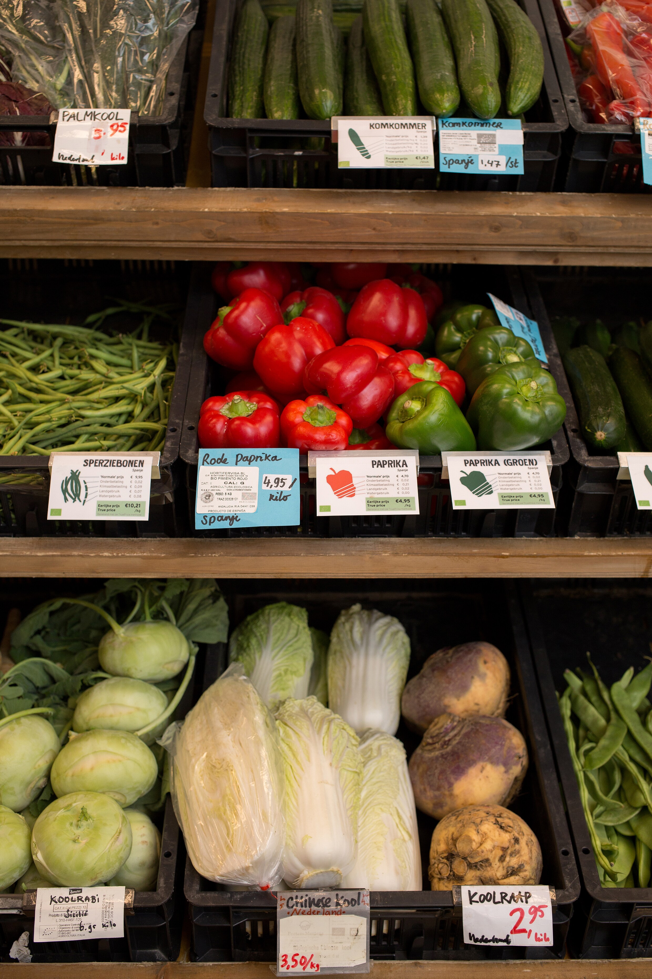 Deze supermarkt rekent ‘echte prijzen’: je betaalt ook voor klimaatbelasting, landgebruik en onderbetaling