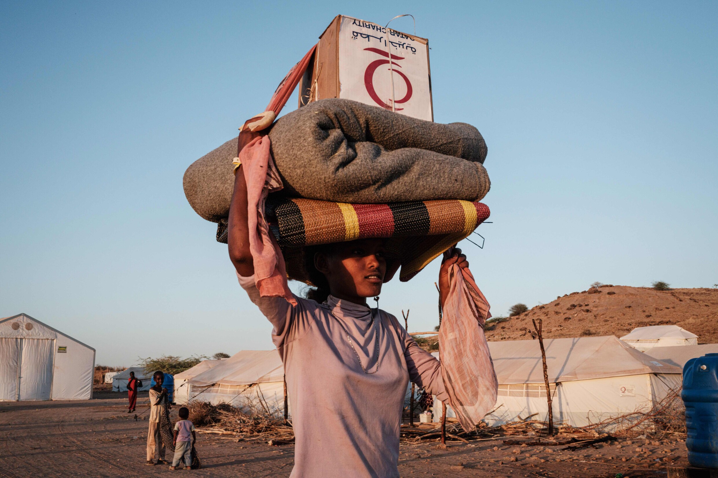Vluchteling uit Ethiopië in Soedan.