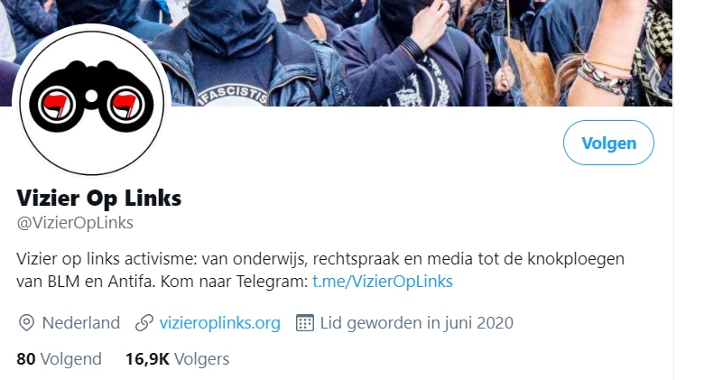 Wie plakt die intimiderende stickers van Vizier Op Links? | Trouw