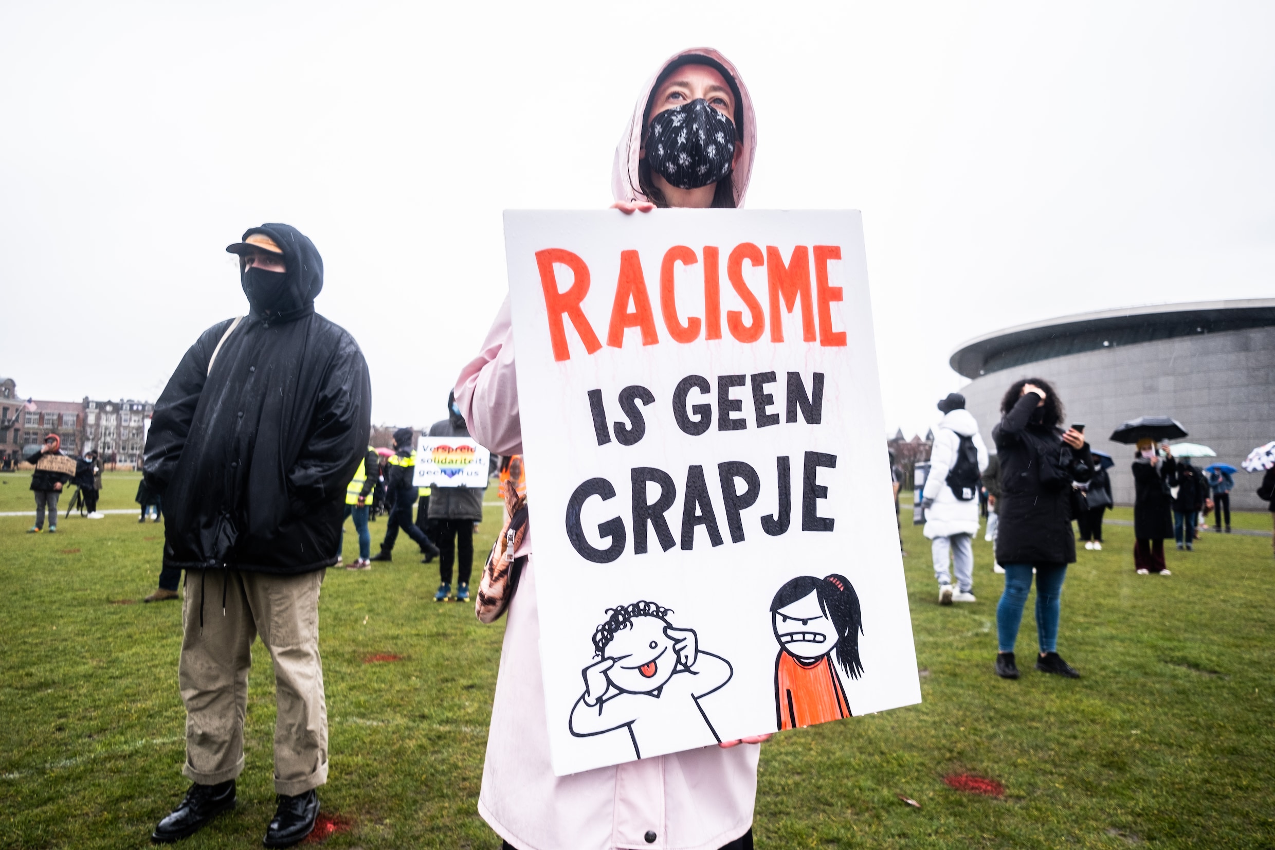 Een betoging tegen anti-Aziatisch racisme, begin april 2021.