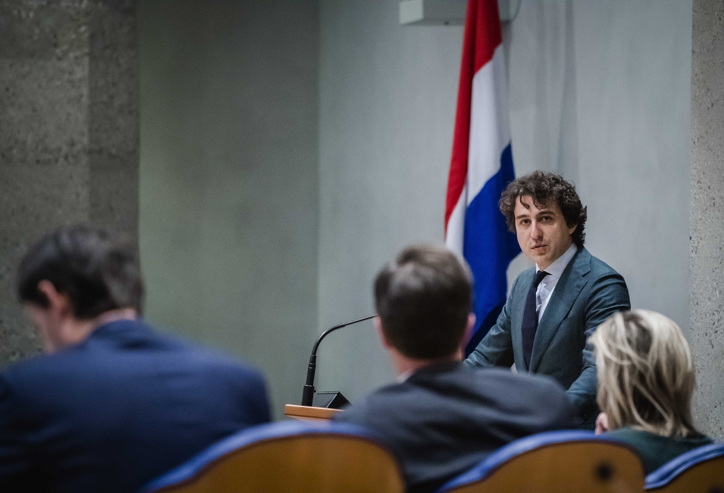 Jesse Klaver van GroenLinks tijdens het debat. 