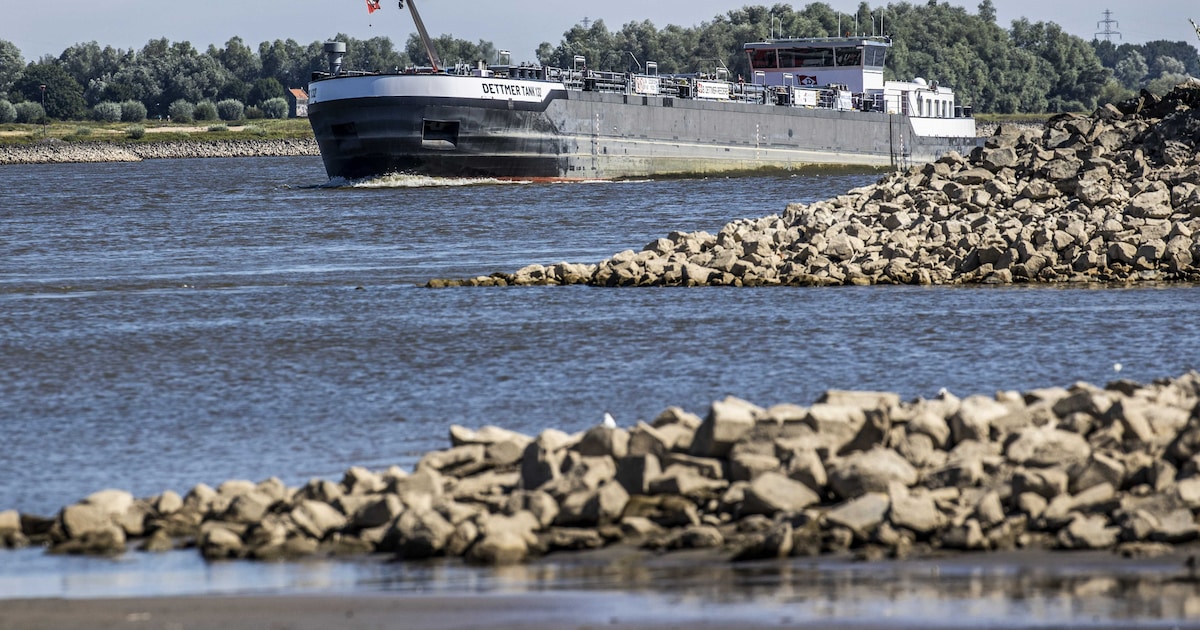 Waterstand in de Rijn zakt naar uitzonderlijk laag niveau | Trouw