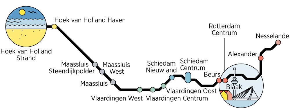 Rotterdammers kunnen dankzij de metro eindelijk strandgangers worden
