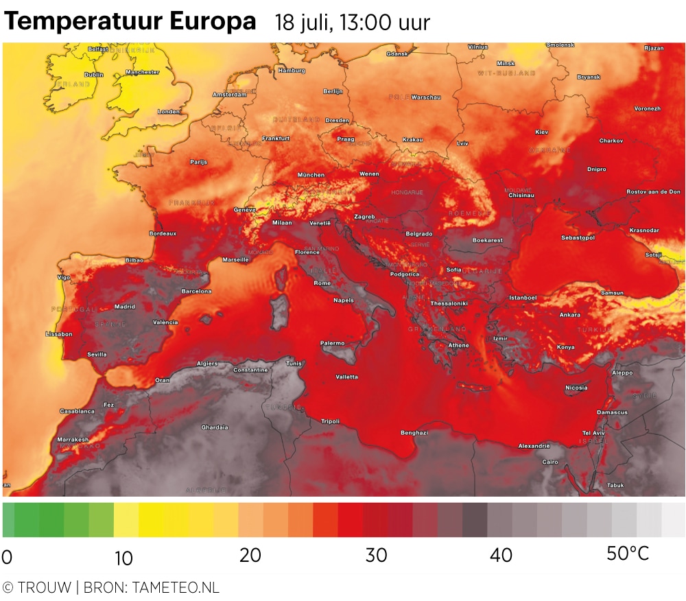 Zuid-Europa zucht onder extreme hitte. ‘Dit wordt alleen maar erger ...