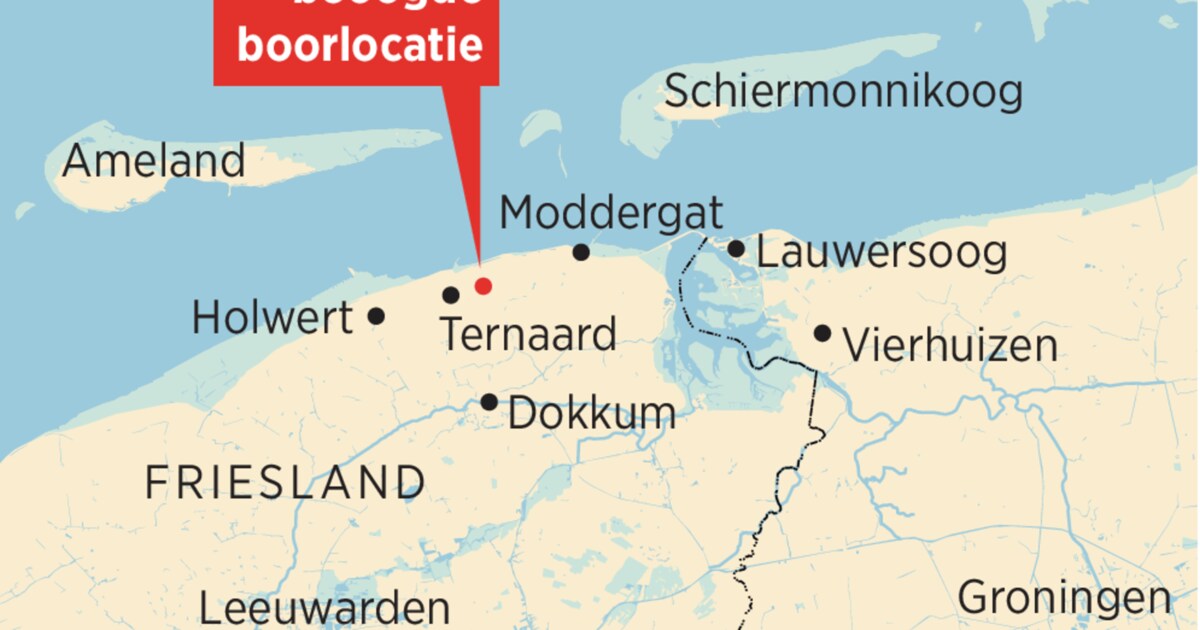 Voorlopig geen toestemming voor gasboring Waddenzee bij Ternaard