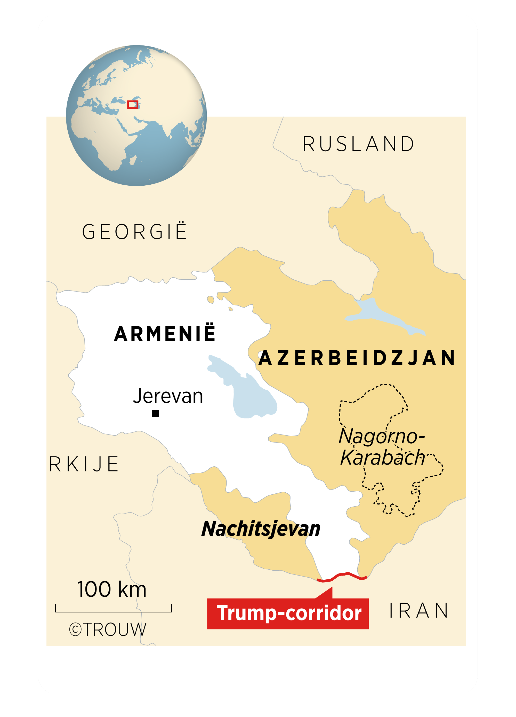 Azerbeidzjan krijgt route door Armenië die de Trump-corridor gaat heten ...