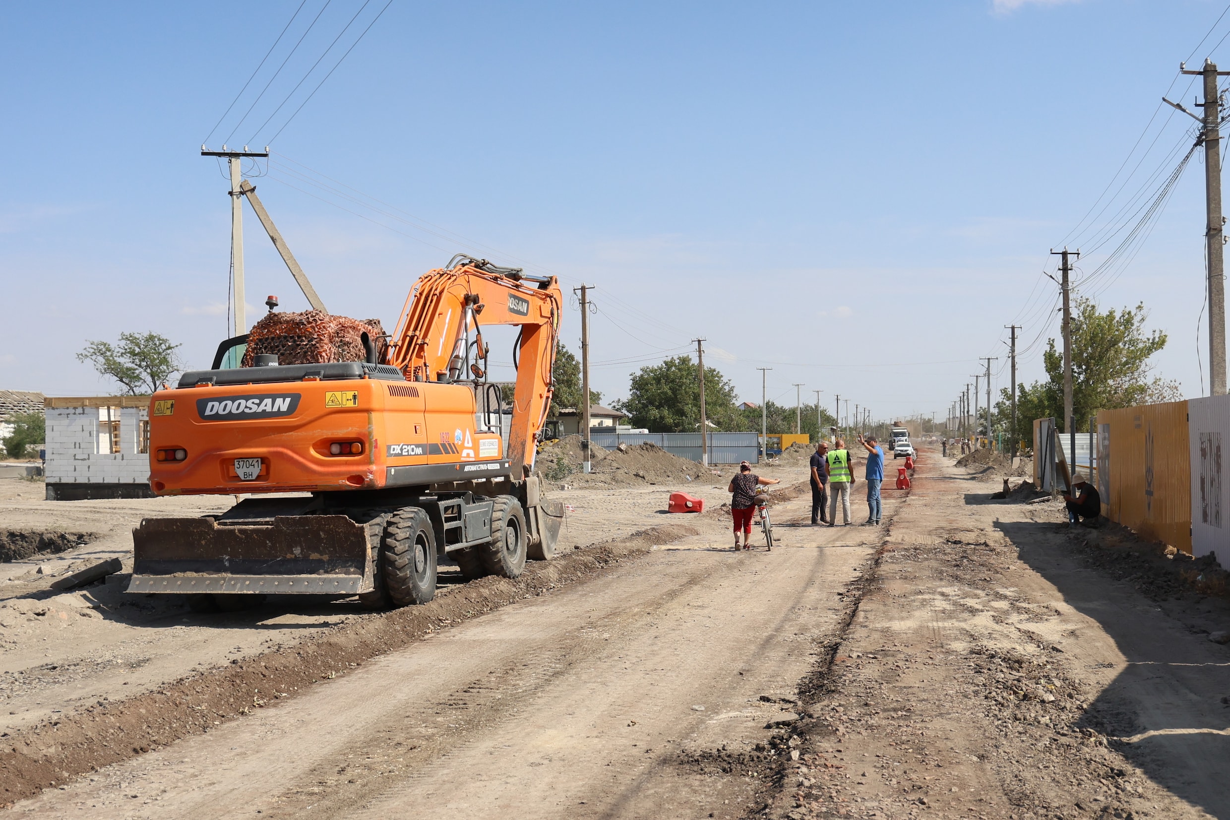 Graafmachines in Posad-Prokovske.