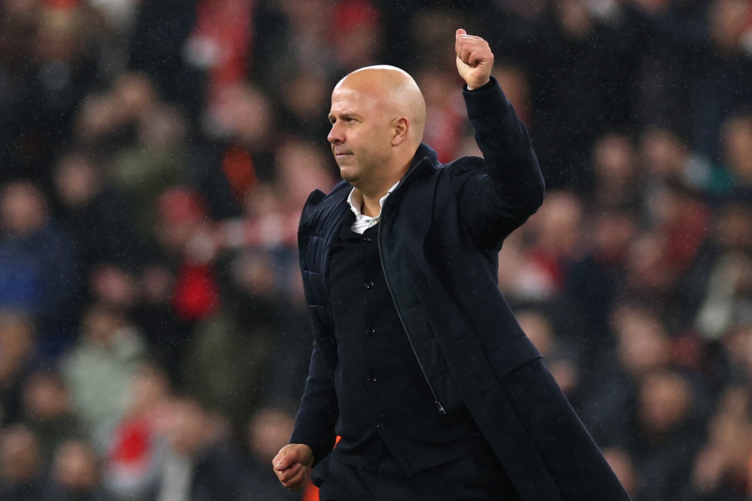 Arne Slot na afloop van Liverpool-Real Madrid (1-0).