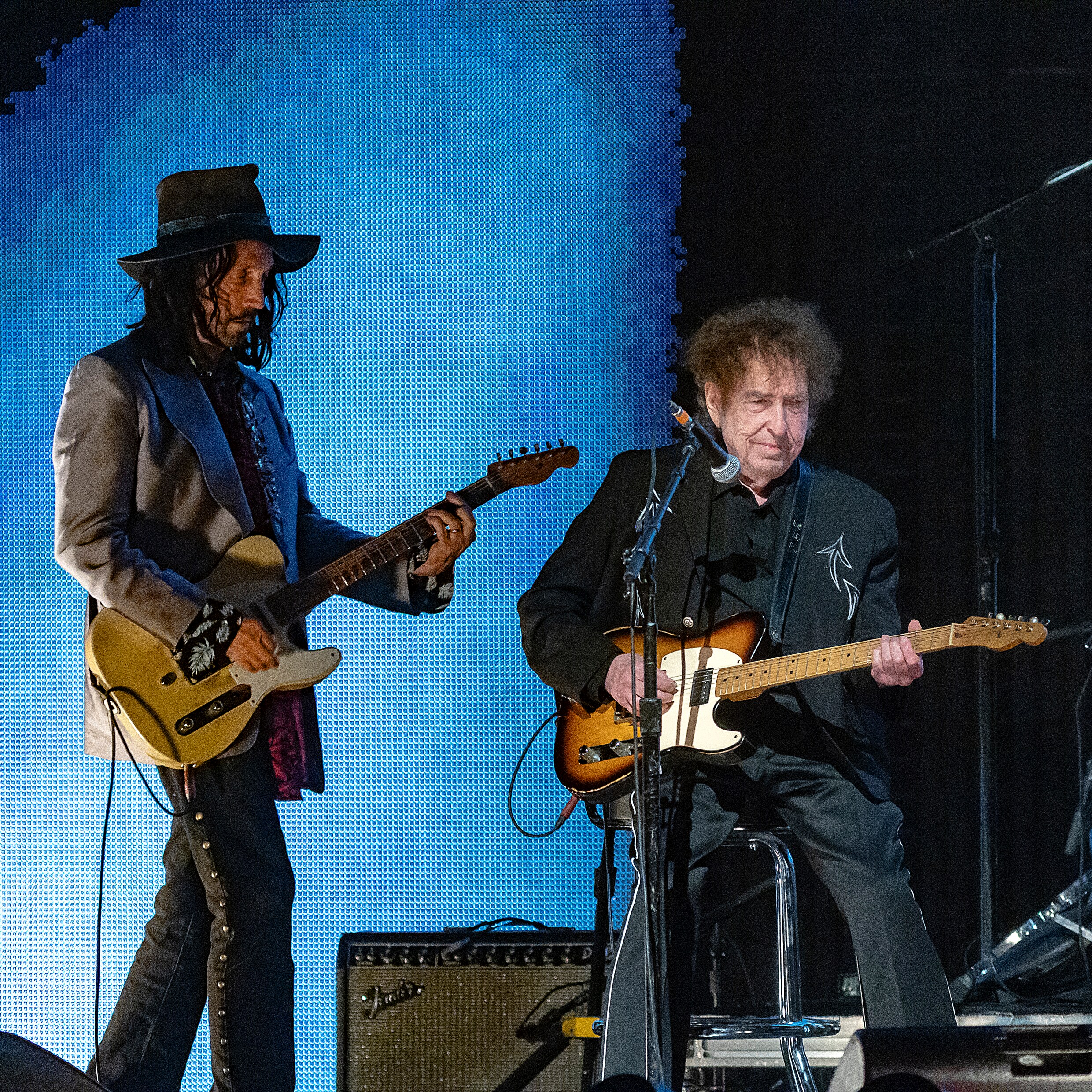 Mike Campbell en Bob Dylan.
