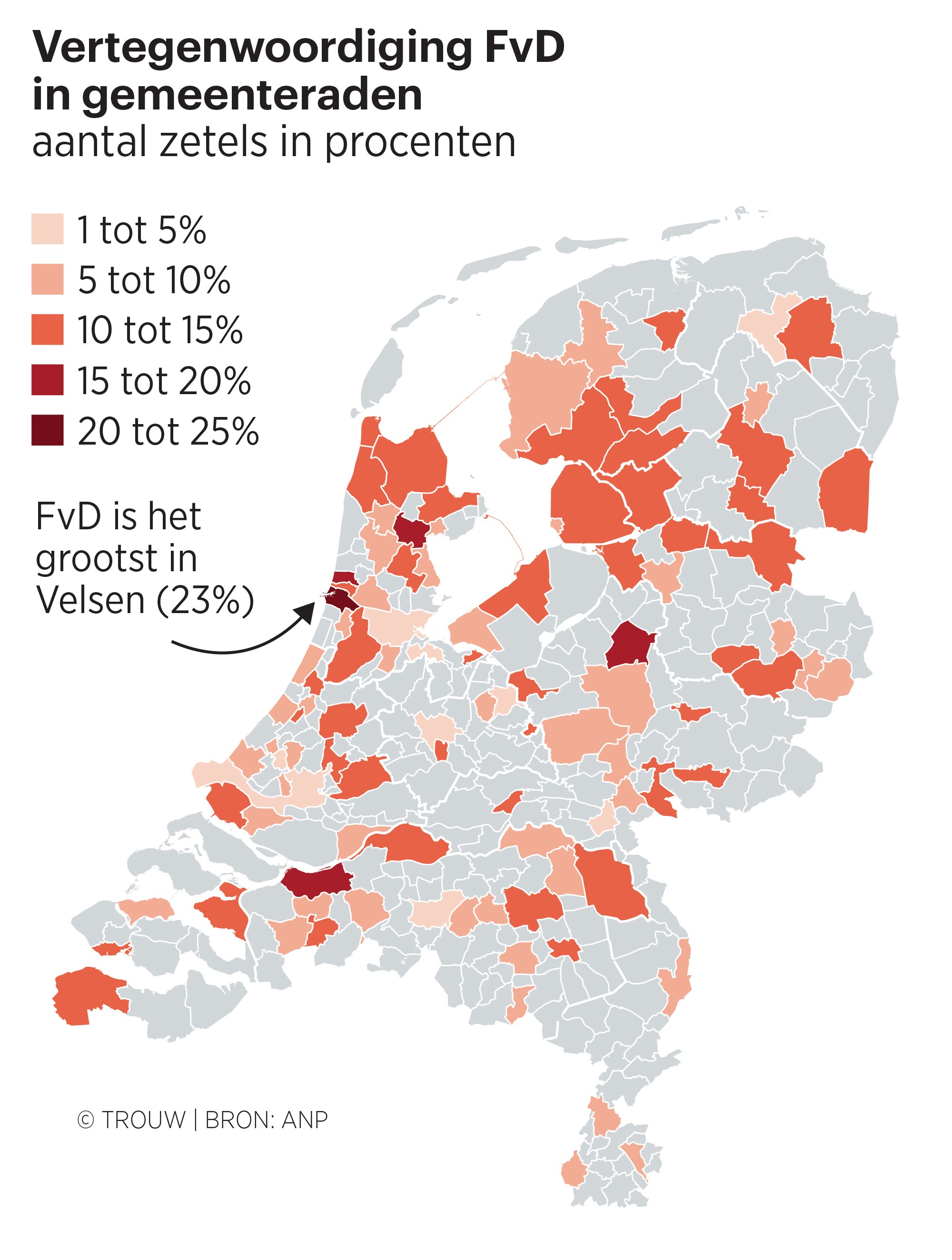 Ondanks het succes bij lokale verkiezingen lijkt FvD overal buiten de ...