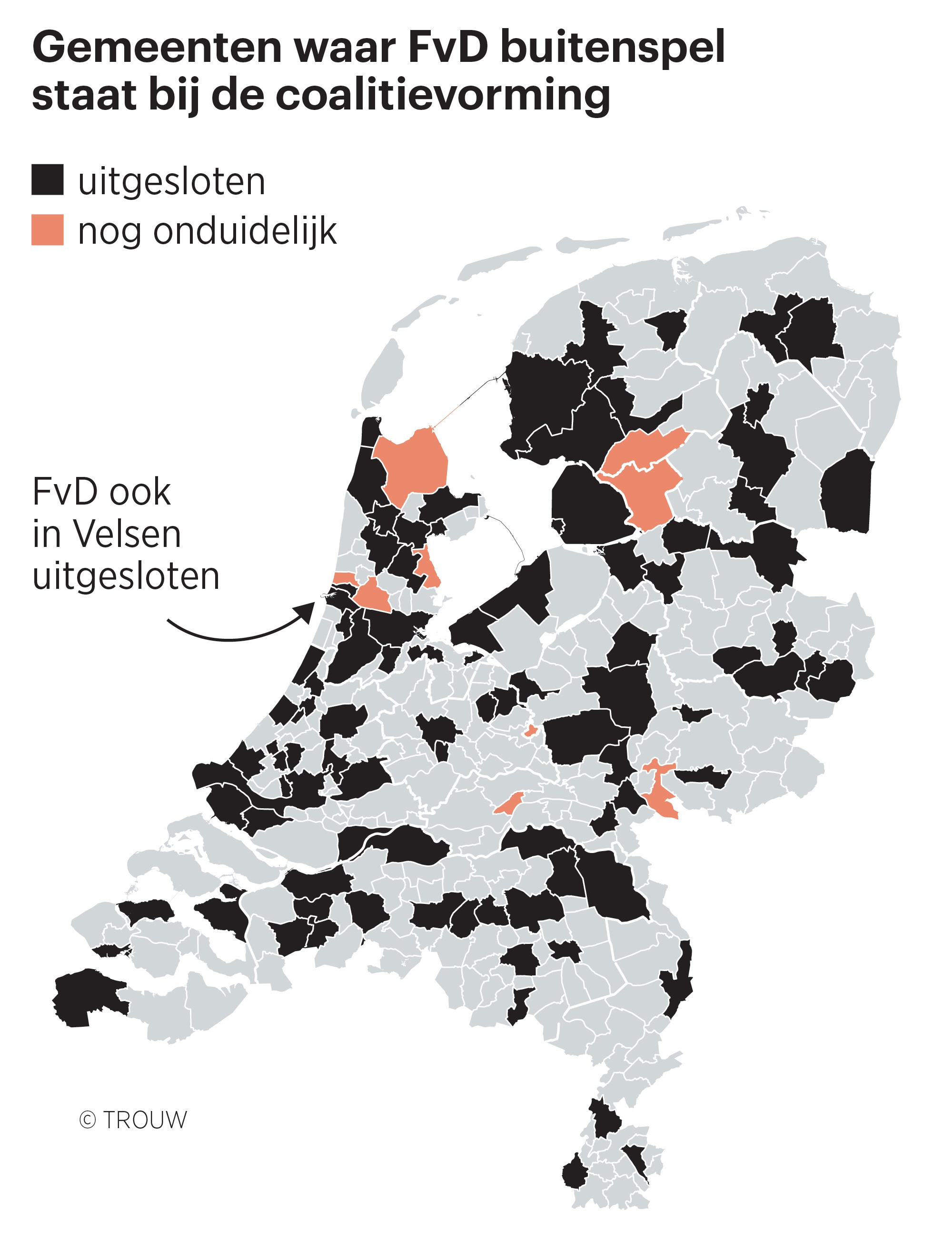 Ondanks het succes bij lokale verkiezingen lijkt FvD overal buiten de ...