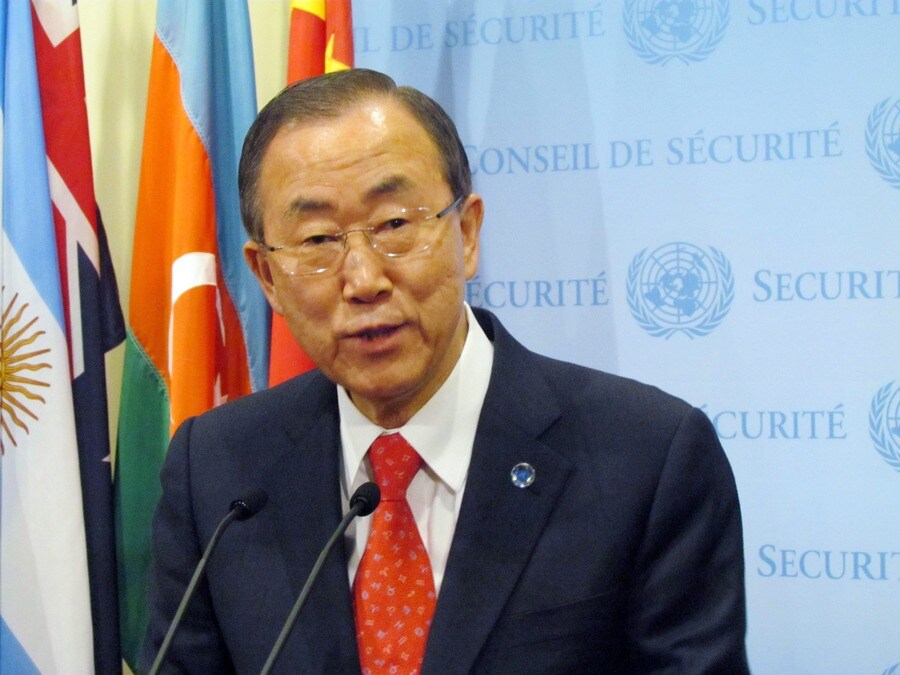 Ban Ki-Moon heeft nog niet gereageerd.