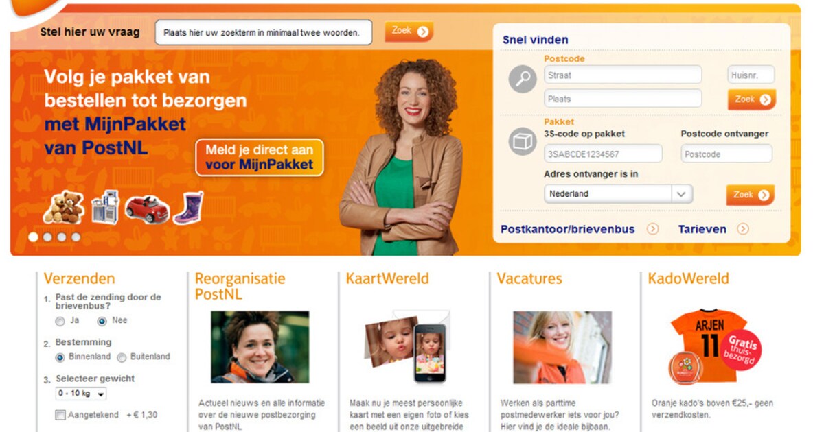 PostNL meldt problemen op site | Trouw