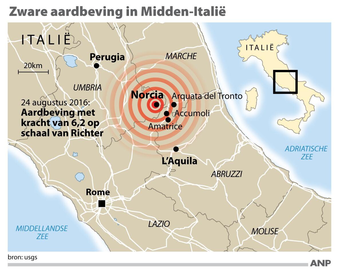 Dodental na aardbeving Italië loopt op tot 247