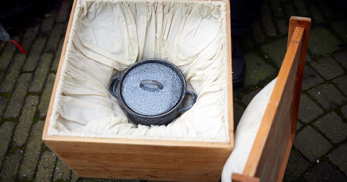 Hedendaagse hooikistpan bespaart slechts een paar kruimeltjes energie